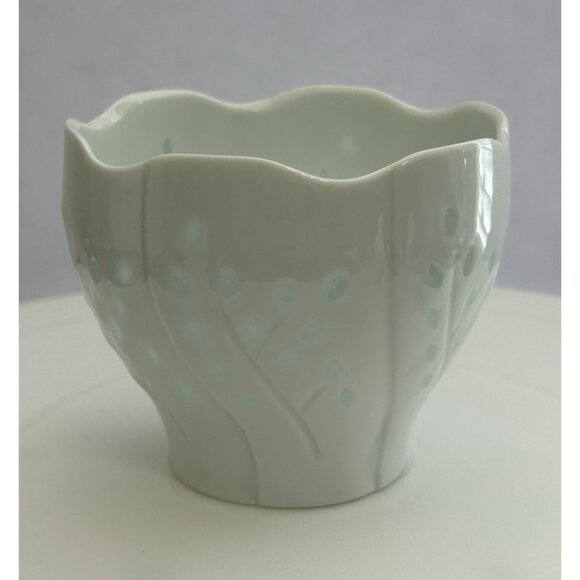 Vintage Dansk Willow Light Votive Candle Holder Gunnar Cyren White Translucent - Picture 2 of 7